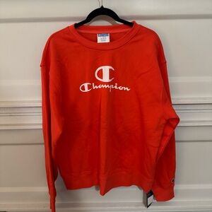 Adult Orange Champion Logo Crewneck Sweatshirt Size XL‎ New With Tags Unisex